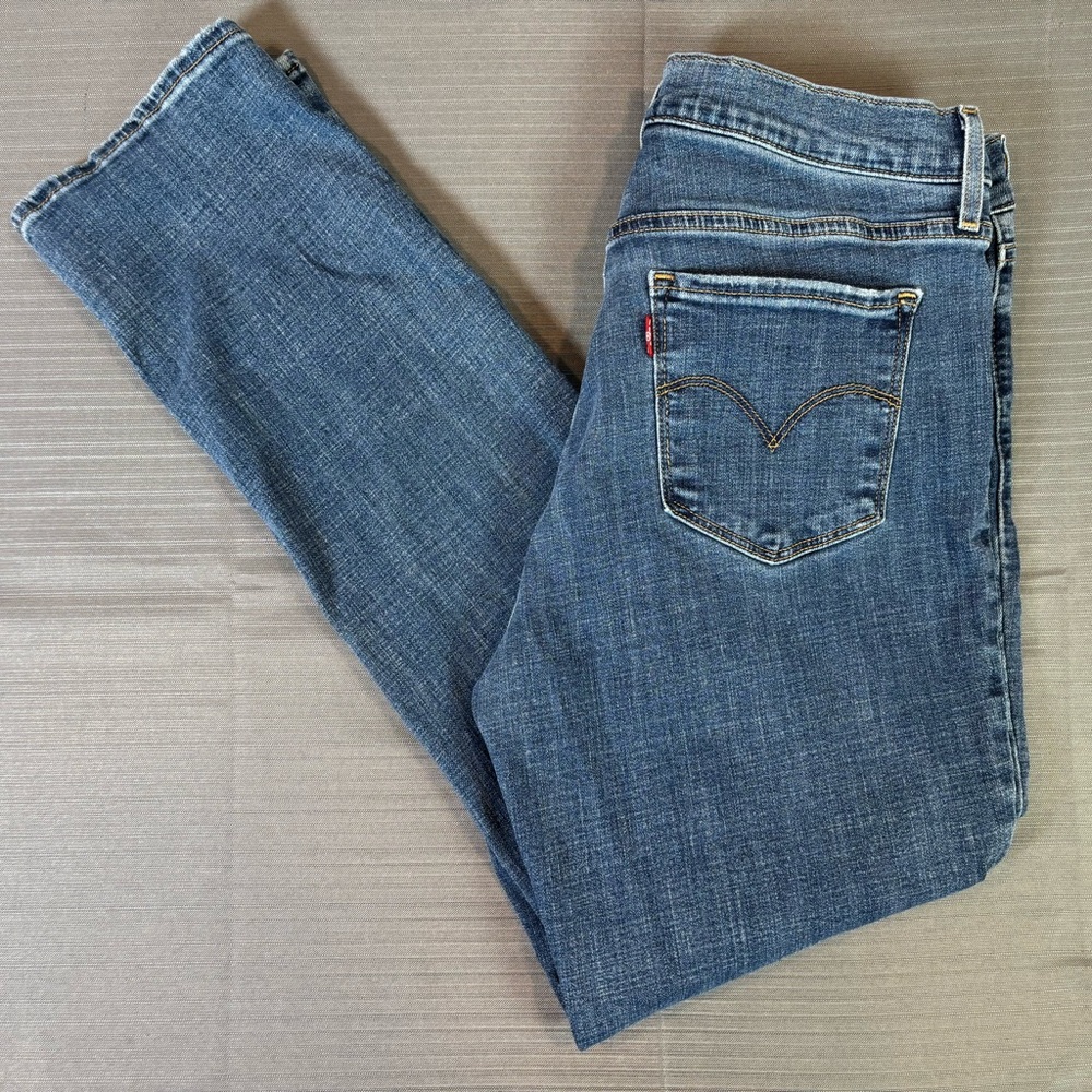 Levi’s 312 Shaping Slim Jeans Women’s Size 30 Mid Rise Stretch Blue Denim